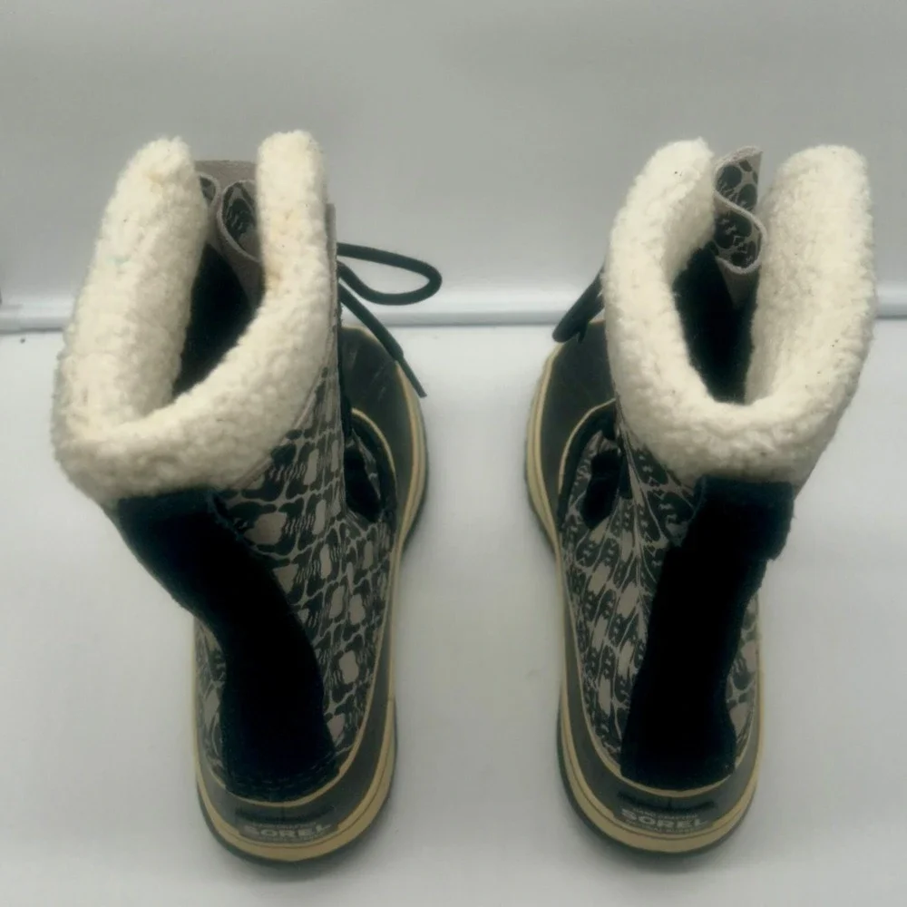 Sorel 1964 Pac Graphic Boots Men‎ 9 Black White Gray Waterproof Winter Snow Duck